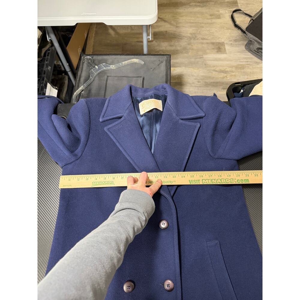 Pendleton Virgin Wool Double Breasted Coat Blue S… - image 8
